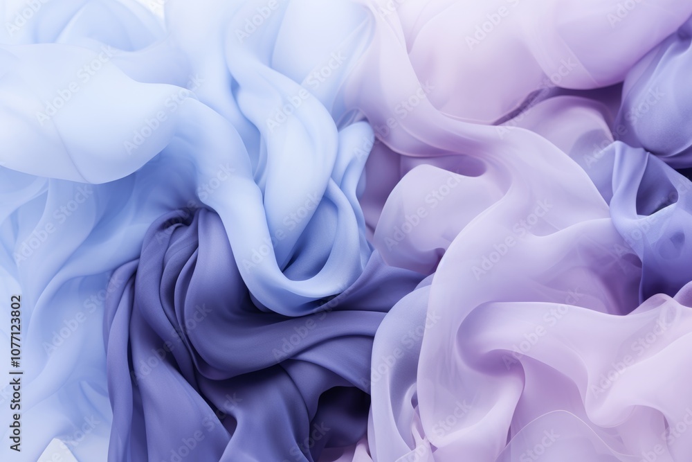 Fototapeta premium Soft flowing abstract clouds in pale purple and lilac shades for a light and ethereal composition