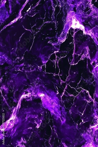 Abstract Purple and Black Fluid Art with Organic Marble Texture and Cosmic Vibes
