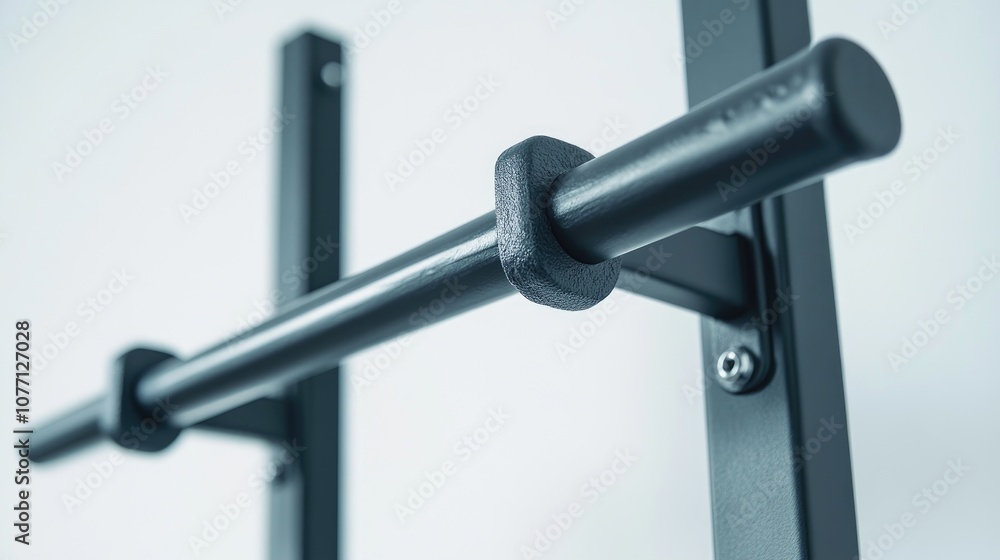 Naklejka premium Adjustable pull-up bar on a white background, perfect for upper body and home workout routines