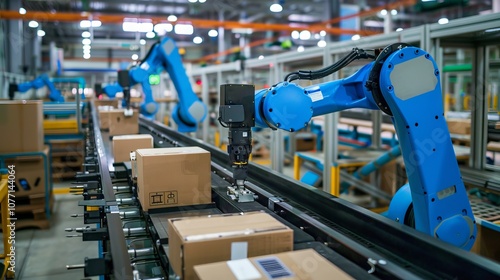 Robots are being used in factories to build products. They can move in different directions and use machine learning to help them learn. This technology is being used to mass-produce products quickly