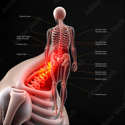 Conceptual human pain anatomy