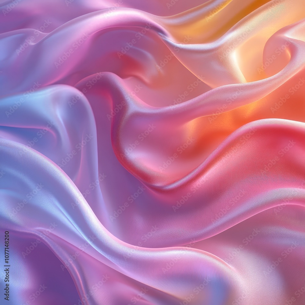 Obraz premium Soft Abstract Fluid Shapes in Pastel Green and Blue Hues