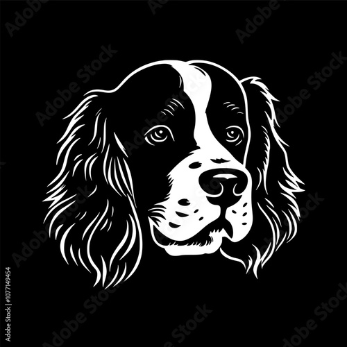 Dog - Black and White Isolated Icon - Vector illustration