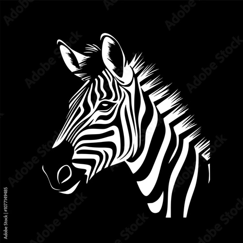 Zebra - High Quality Vector Logo - Vector illustration ideal for T-shirt graphic