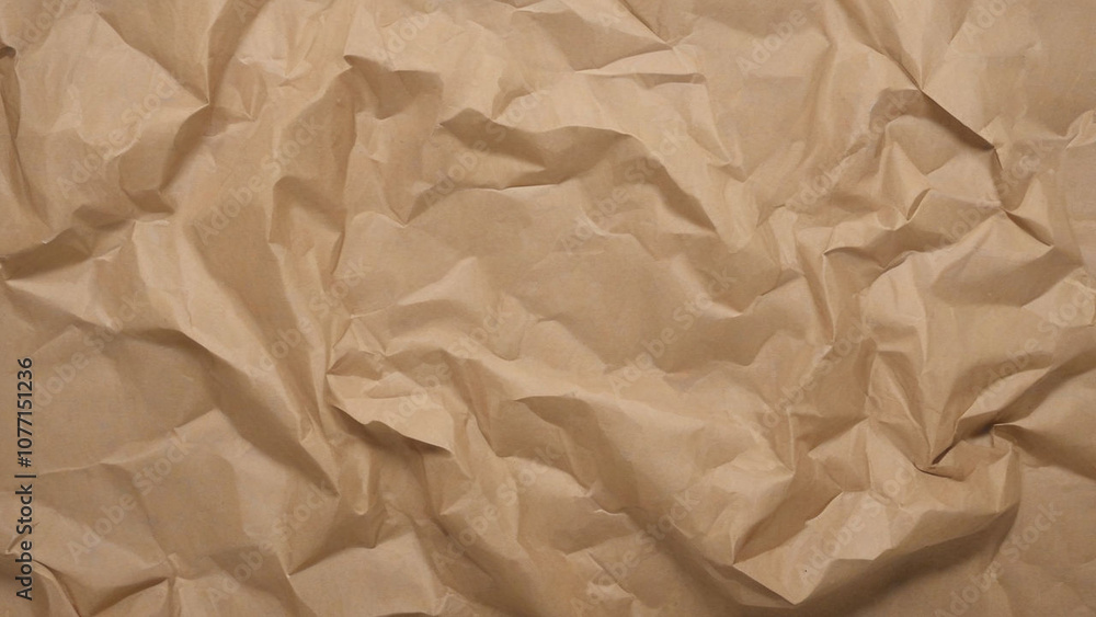 Obraz premium Crumpled brown paper pattern or background