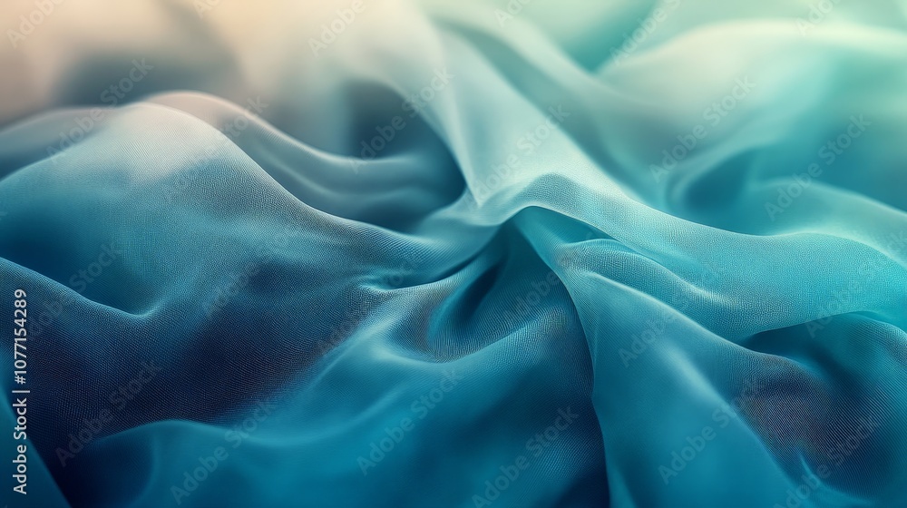 Fototapeta premium Soft pastel abstract waves of flowing fabric in motion