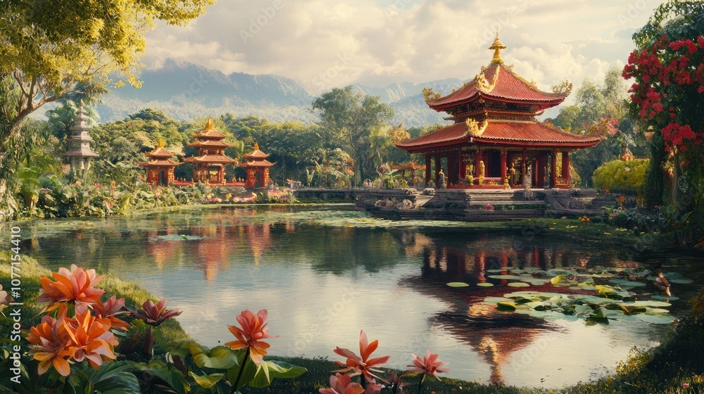 Fototapeta premium Tranquil Asian Temple