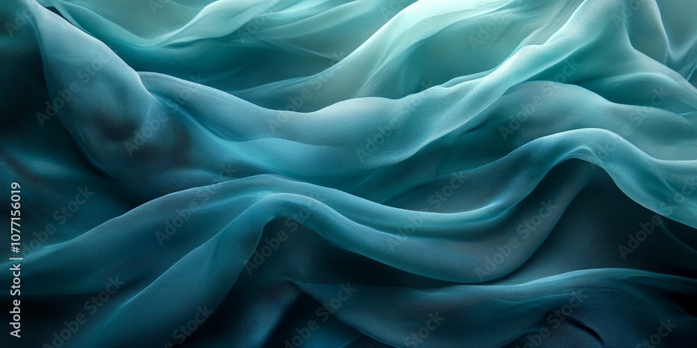 Fototapeta premium Soft pastel abstract waves of flowing fabric in motion