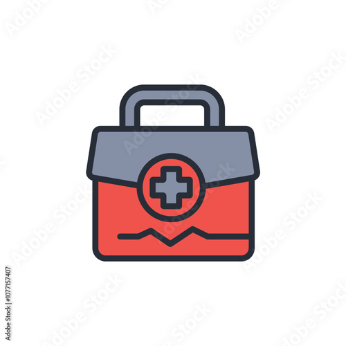 first aid kit icon. vector.Editable stroke.linear style sign for use web design,logo.Symbol illustration.