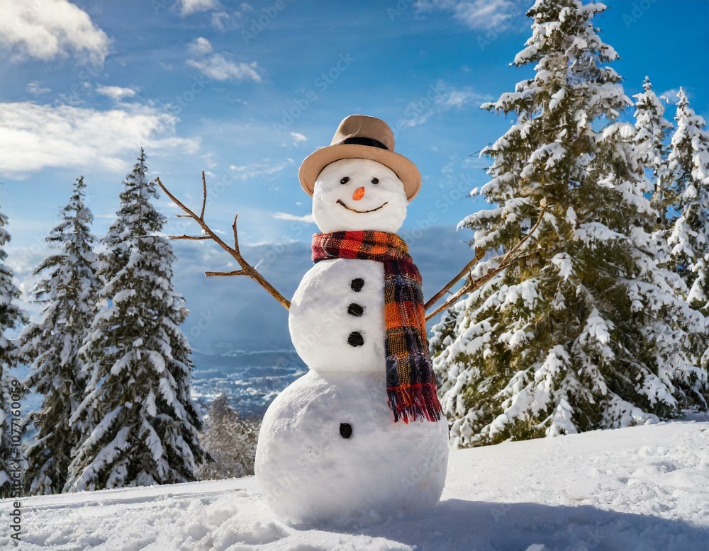 Fototapeta premium Mitten im Schnee