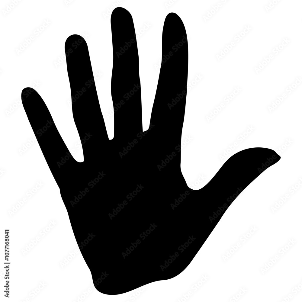 Obraz premium Hand Print Isolated On White