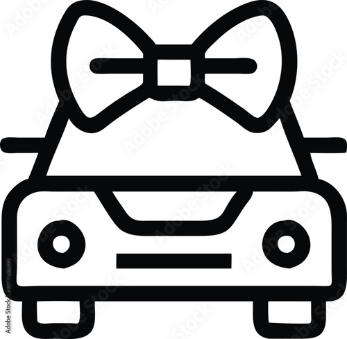 Car gift icon silhouette New Car Icon