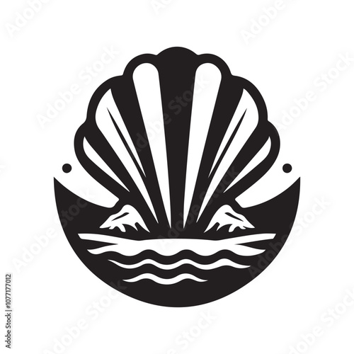 Clams Silhouette Vector Illustration | Sea Life Icons for Coastal Designs