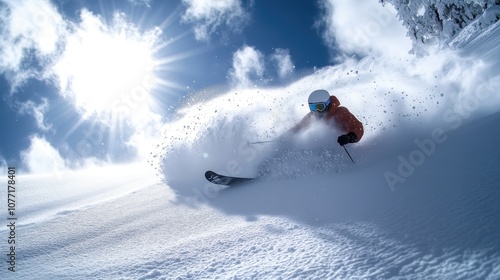 snowboarder jumping in the mountains