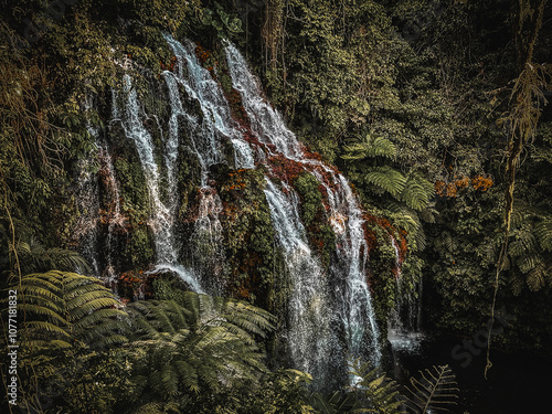 Bali is home to breathtaking waterfalls like Tegenungan, Sekumpul, and Gitgit. Surrounded by lush jungles, these falls offer stunning views, natural pools, and serene settings. photo