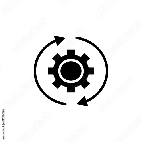 Continuous changes icon logo sign set vector outline