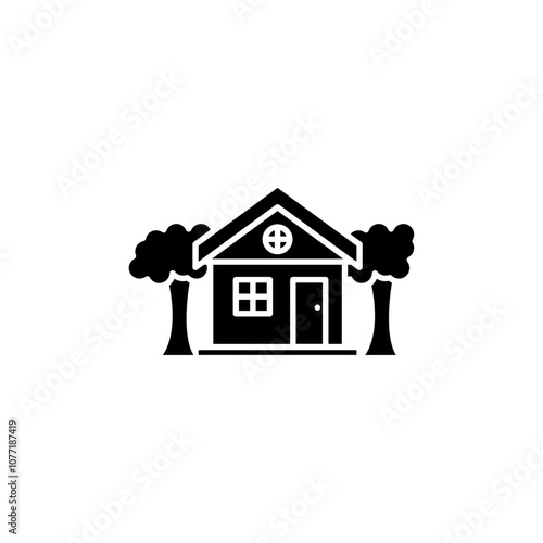 House icon logo sign set vector outline