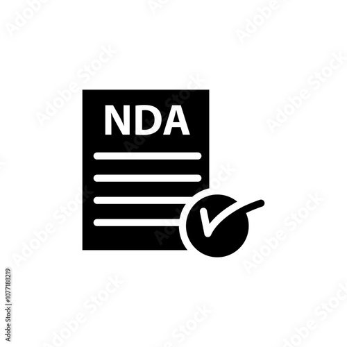 NDA icon logo sign set vector outline