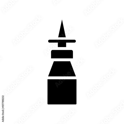 Nasal spray bottle icon logo sign set vector outline