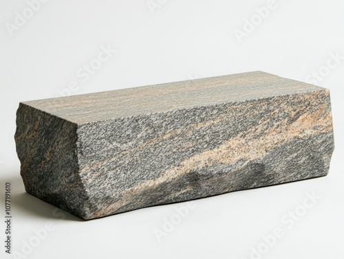 elegant granite tombstone features rectangular shape sharp lines and smooth matte finish embodying modern simplicity and elegance natural lighting. photo