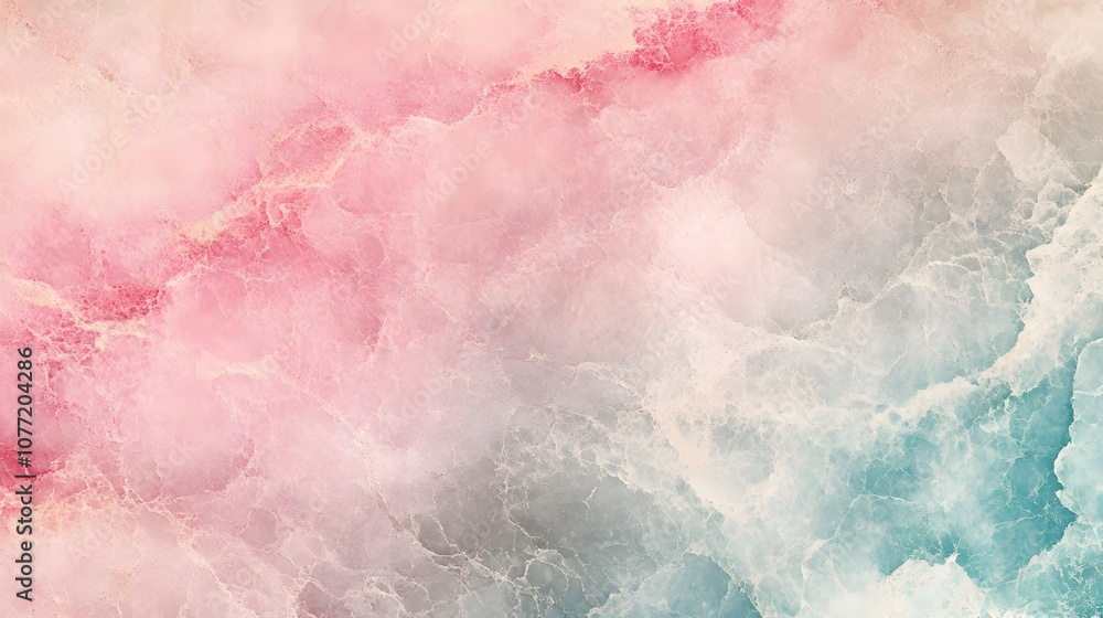 Fototapeta premium Pastel Marble Stone Texture Pattern in Soft Muted Hues Abstract Backdrop