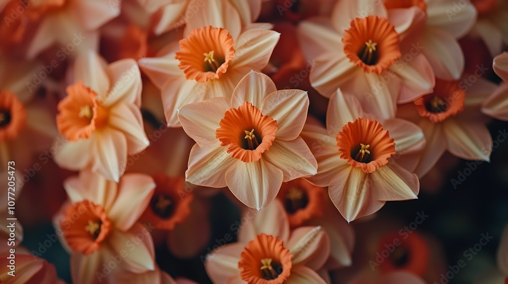 Fototapeta premium Vibrant Daffodils in a Gorgeous Floral Bouquet Close Up Photo