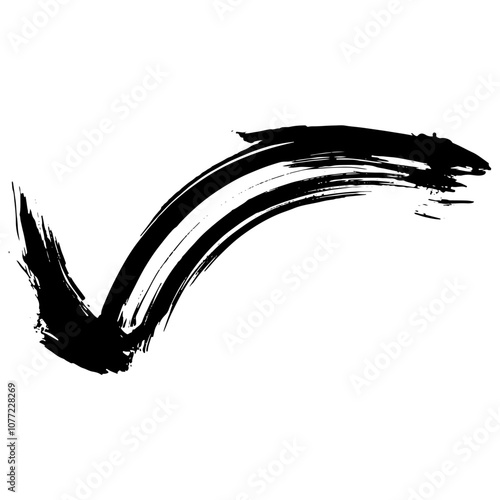 和風素材　筆で描かれたダイナミックな線のイラストセット　ベクター