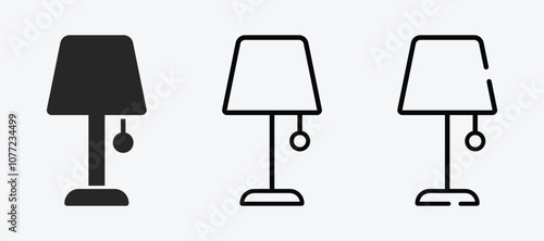 Lampshade vector icons set. Lampshade icon