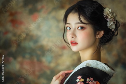 着物姿の日本人ポートレート