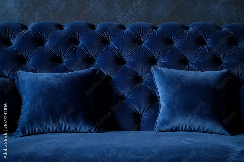 Obraz premium Luxurious Velvet Texture in Midnight Blue