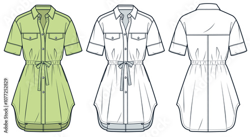 Fotografie Shirt Dress technical fashion Illustration