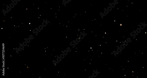 gold glitter for a holiday card, animation banner. Abstract space and stars. Approach, movement of small gold particles. Christmas background	
