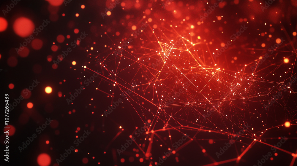 Obraz premium abstract polygonal space low poly dark background with connecting dots and lines. connection structure. 3 d rendering