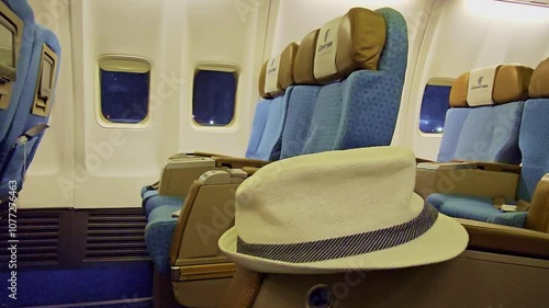 A hat on a seat