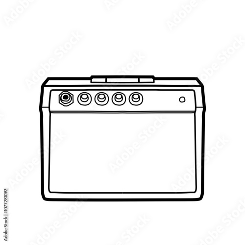 guitar amplifier icon sign vector