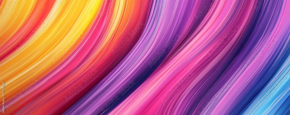 Fototapeta premium Colorful swirling lines creating an abstract vibrant background