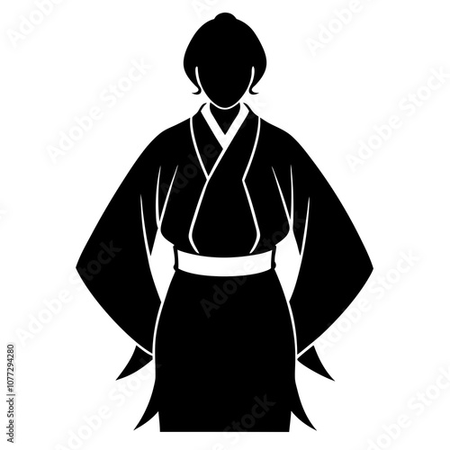 Kimono Silhouette vector illustration