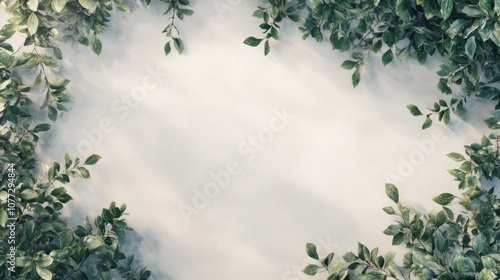 Wallpaper Mural Green Leaves Frame With Sunlight Torontodigital.ca