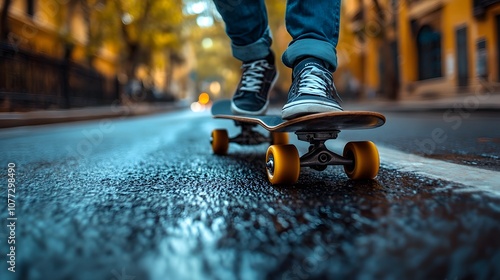 Skateboarding on the Asphalt