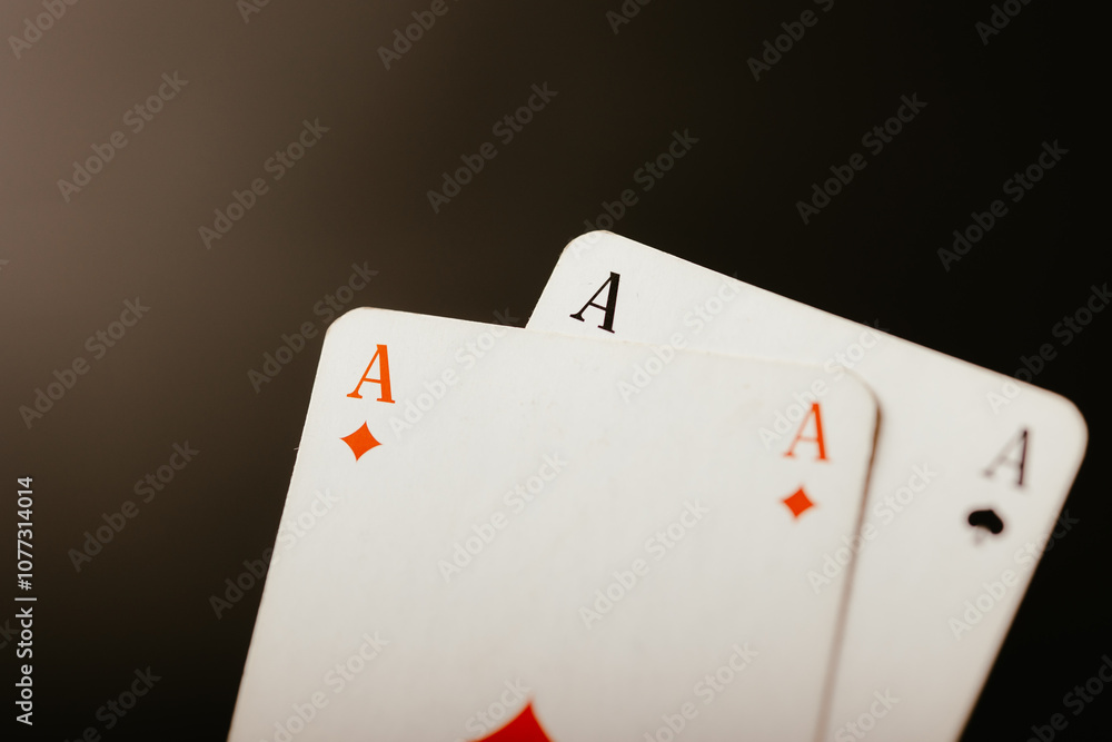 Obraz premium Playing Cards Aces Close-Up