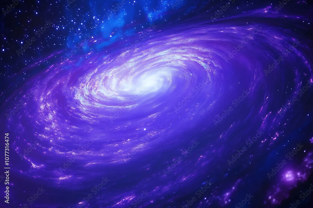 Fototapeta premium Vibrant spiral galaxy in deep space