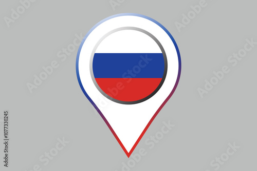 Free Download Russia flag with location sign, Flag of Russia national country symbol illustration Vector, Rectangle Russia flag illustration, Flat vector illustration
 - GFXLoad