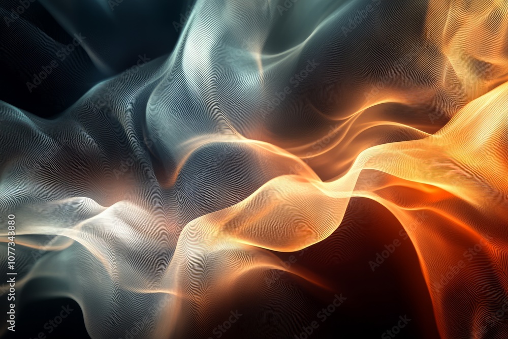 Obraz premium harmonious background beautiful smooth air flows