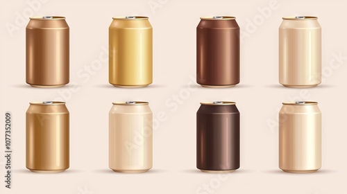 A modern illustration of a tin can mockup that is ideal for presenting your product idea or design