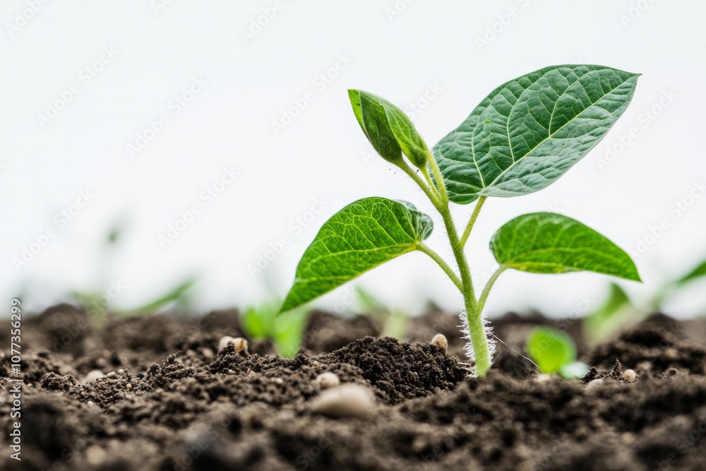green leaves, young plant, clean white background, green leaves, young plant, clean white background,