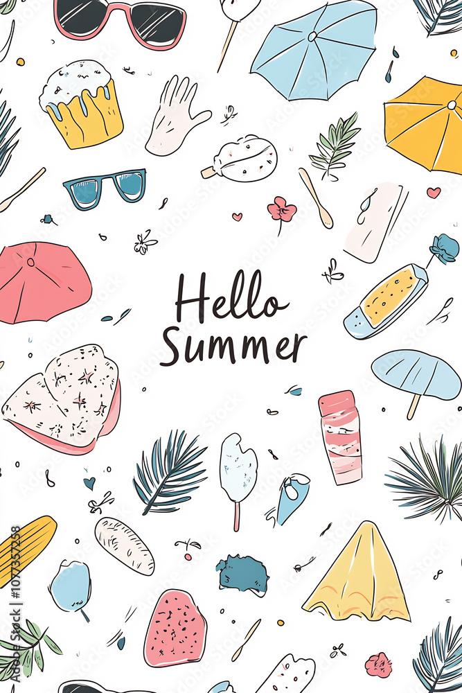 Naklejka premium Cheerful summer vibes!