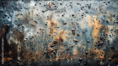 Grungy rusty metal surface with rough and aged texture photo