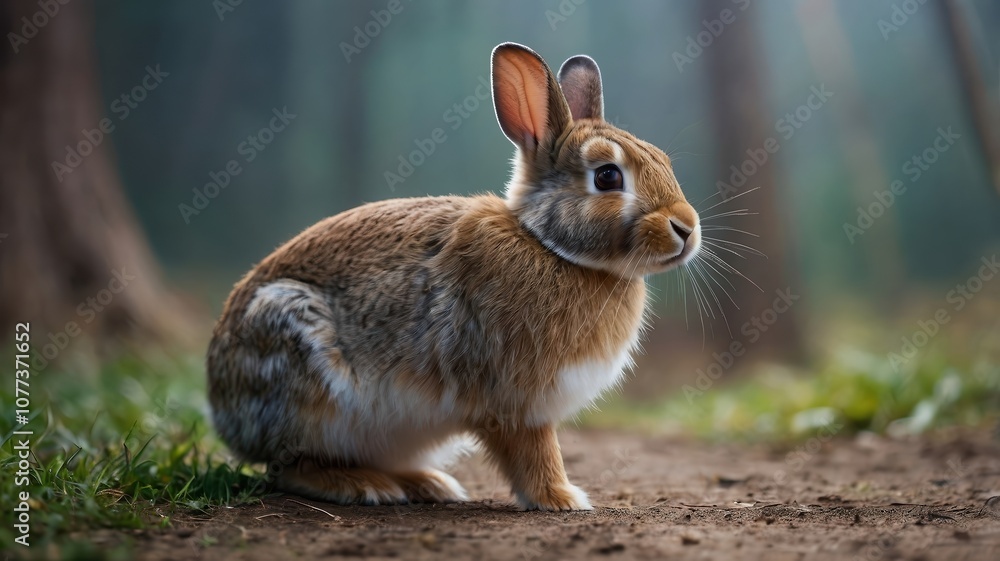 Fototapeta premium A hare in a natural environment