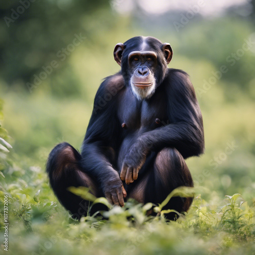 Chimpanzee Closeup photo