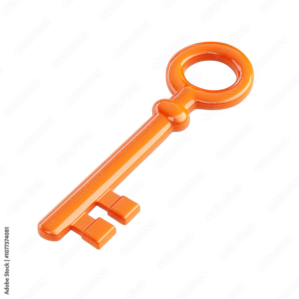 Vibrant Orange Skeleton Key - A Symbol of Access and Opportunity Vibrant Orange Skeleton Key - A Symbol of Access and Opportunity